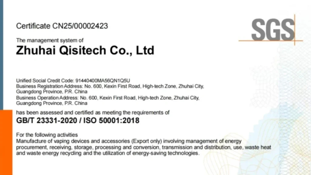 Zhuhai Qisitech Attains ISO 50001 Certification, Leading the Future of Green Intelligent Manufactu